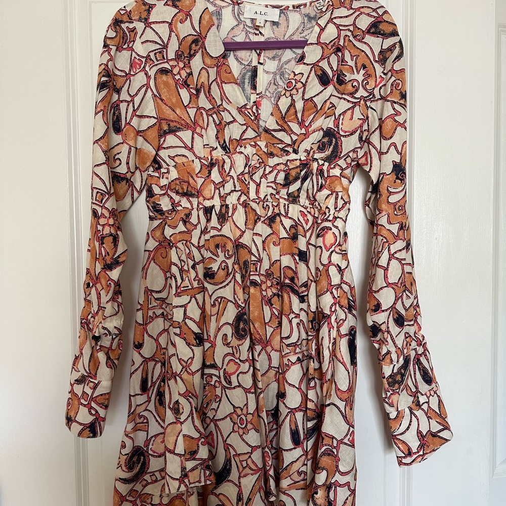 A.L.C. Multicolor Patterned Dress